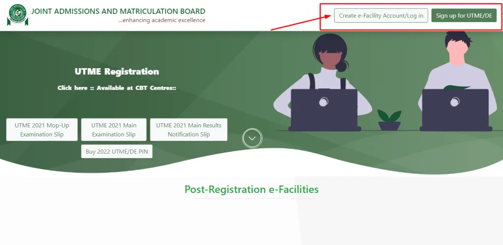 Jamb registration portal 